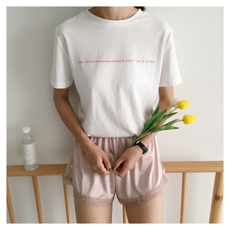 Seamless Shorts Lace Satin Uniform Inner Underwear