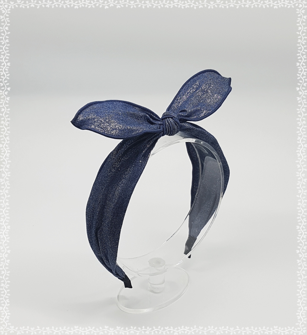 New Wire Ribbon Hair Band Bandana Headband Girls W