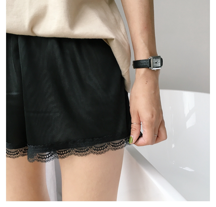 Seamless Shorts Lace Satin Uniform Inner Underwear