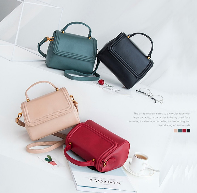 New Cowhide Volume Mini Back Square Cross Bag - NJ