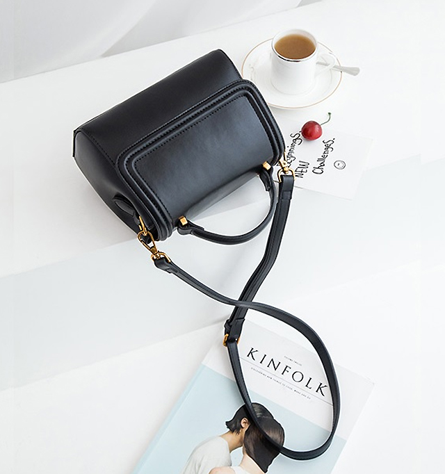 New Cowhide Volume Mini Back Square Cross Bag - NJ