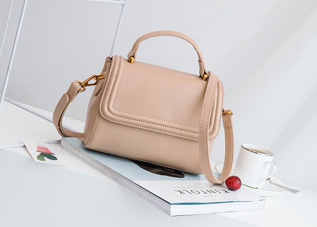 New Cowhide Volume Mini Back Square Cross Bag - NJ