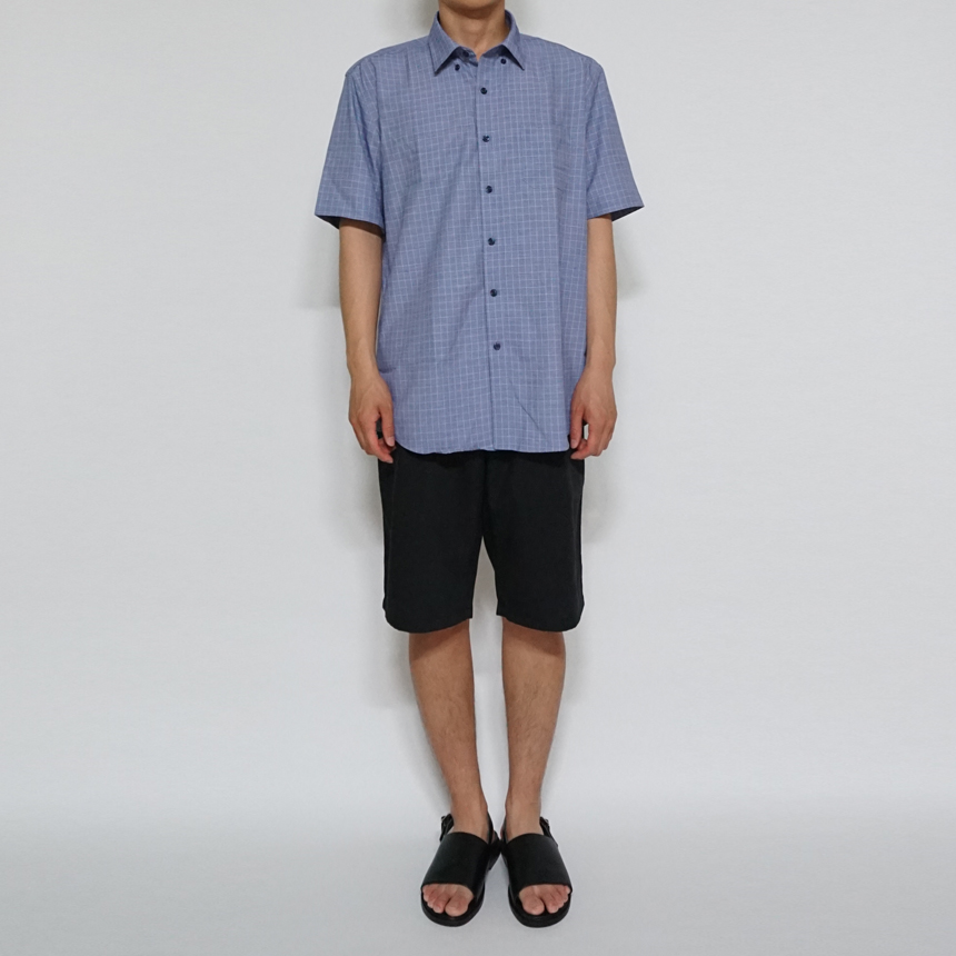 NEW MEN BUSINESS DRESS SHIRT check short sleeve sh