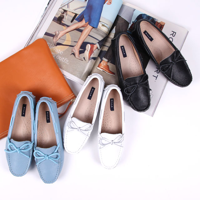 New Natural Cowhide Female Driving Shoes - 3color 