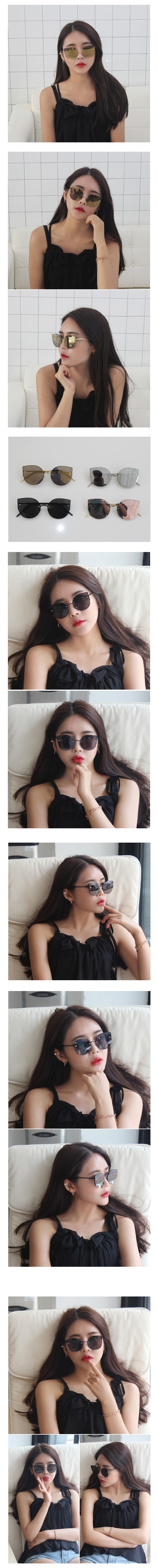 Beige Pink Mirror Sunglasses Women's Fashion Ca