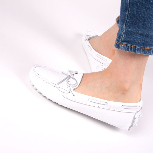 New Natural Cowhide Female Driving Shoes - 3color 