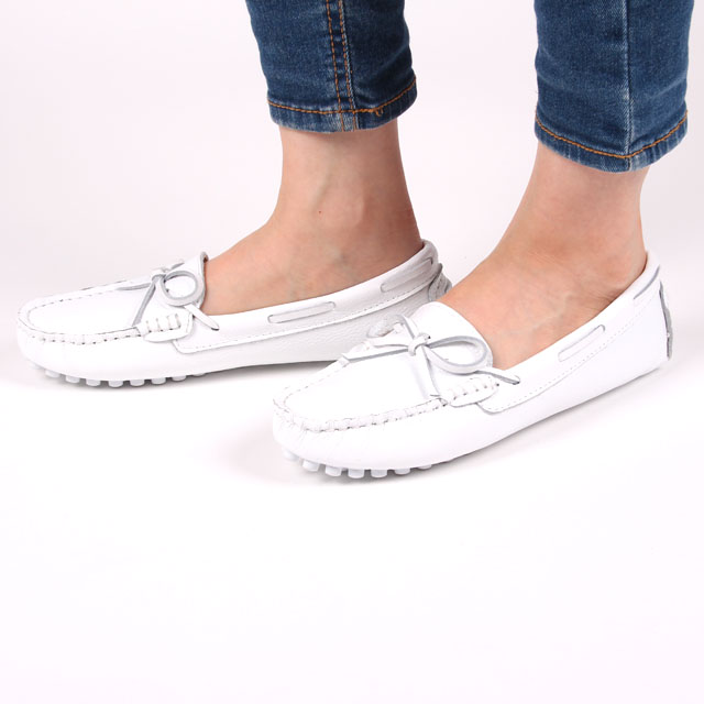 New Natural Cowhide Female Driving Shoes - 3color 