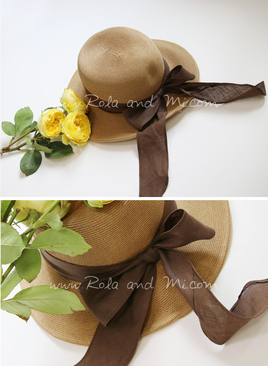 New Hat Raffia Wire Ribbon Hat Summer Hat Natural 