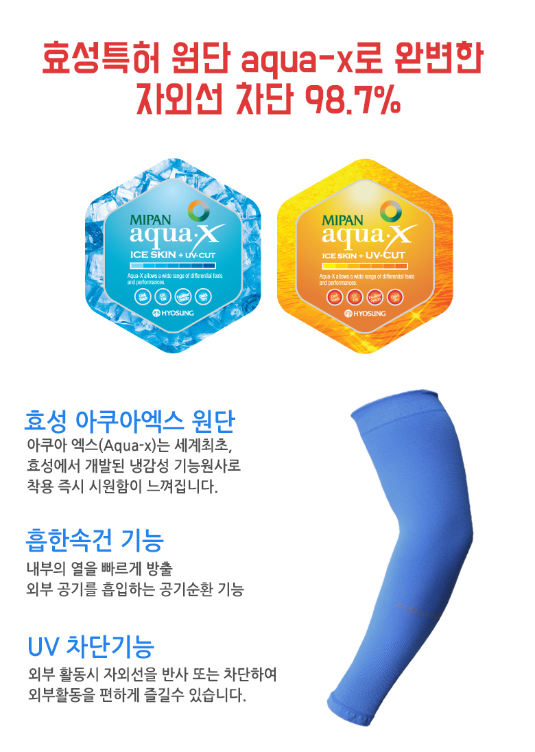 NEW COOL BREATHABLE ARM UV Protection Aqua X Kool 