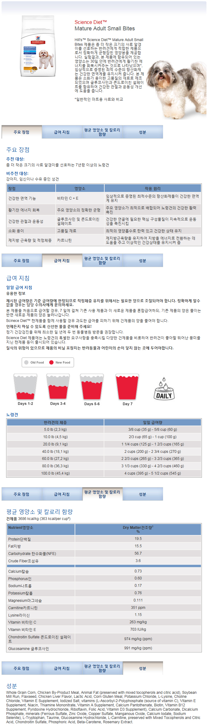 NEW PET DOG FEED Science Diet Senior Small Bite 8k
