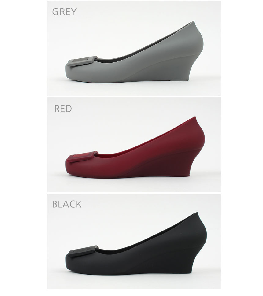 NEW WOMEN JELLY SHOES Square wedge jelly shoes Sum