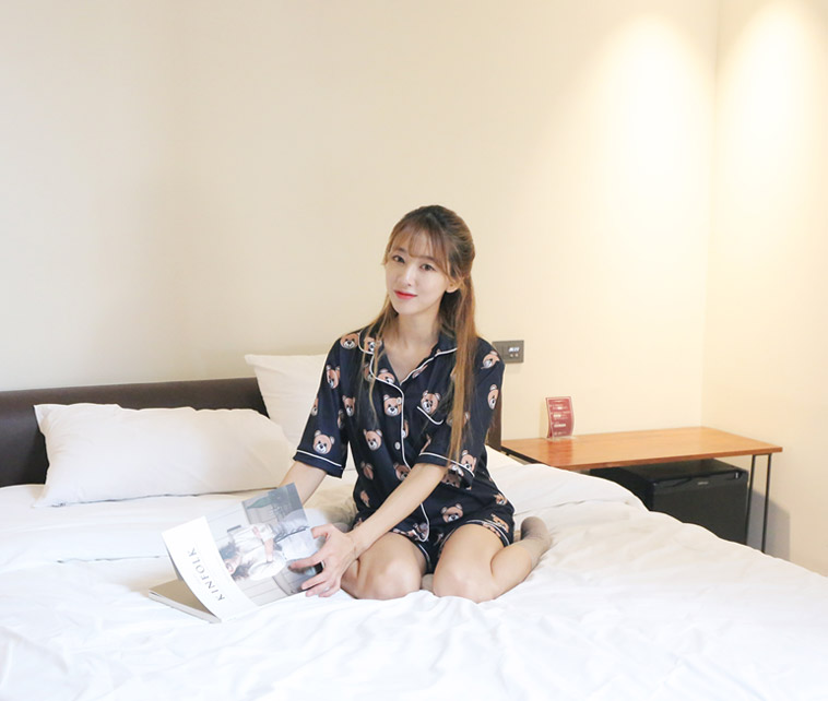 New Bear short-sleeved pajamas set Pajamas Homewea