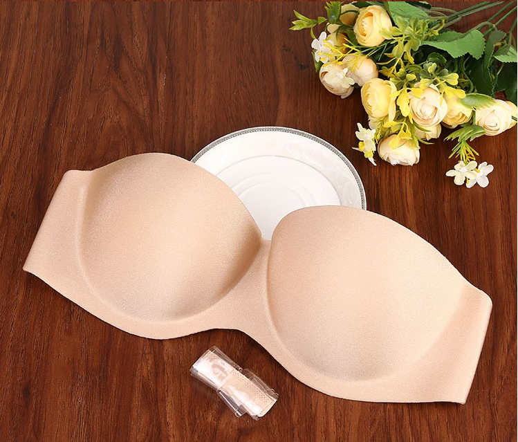 NEW NUBRA Nude non-strap bras off shoulder wedding
