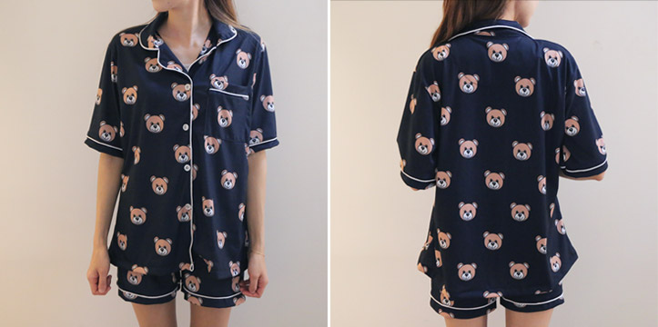 New Bear short-sleeved pajamas set Pajamas Homewea