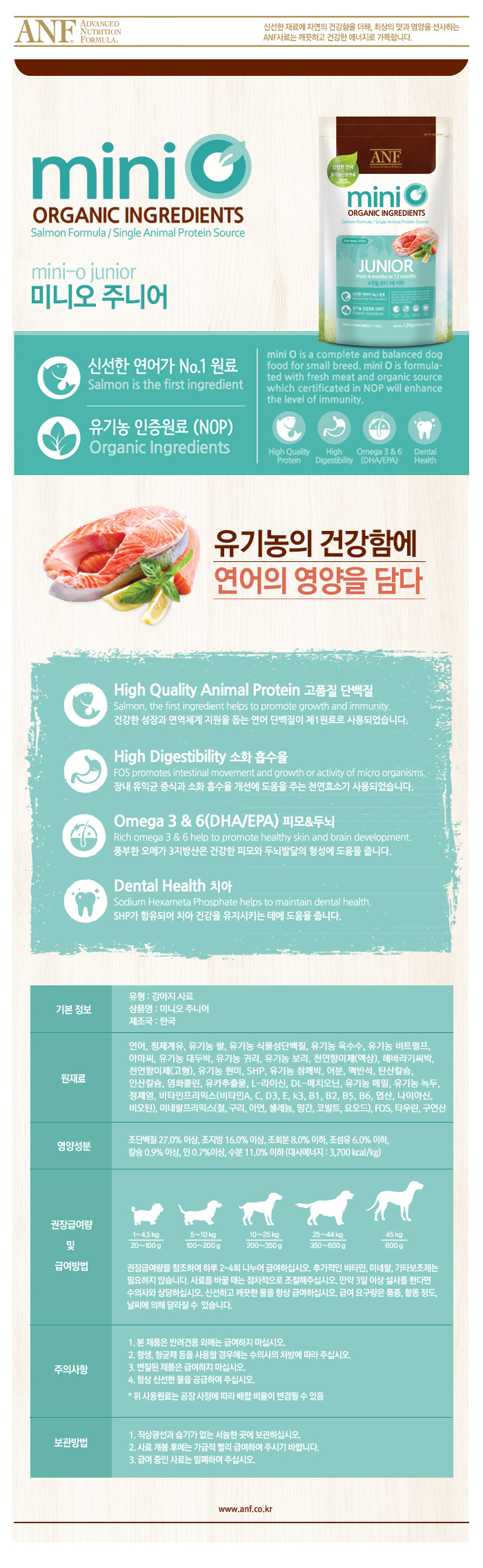 NEW PET DOG FEED Mini O Junior 1.2kg Feed Dog Orga