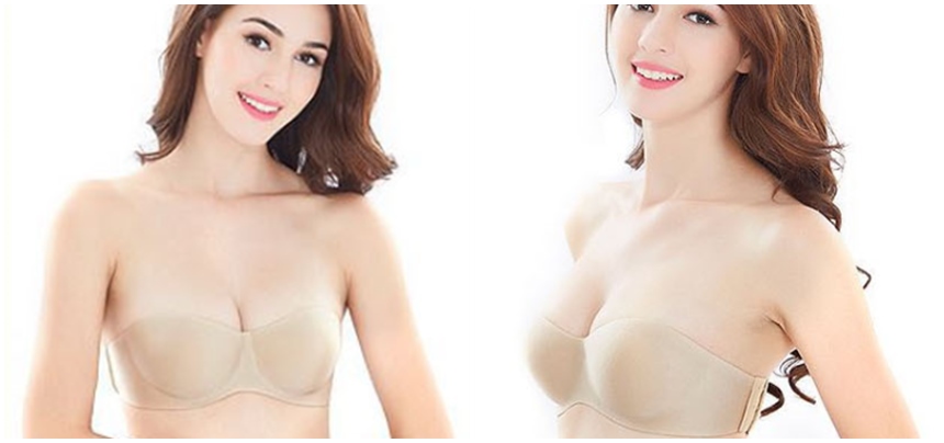 NEW NUBRA Nude non-strap bras off shoulder wedding