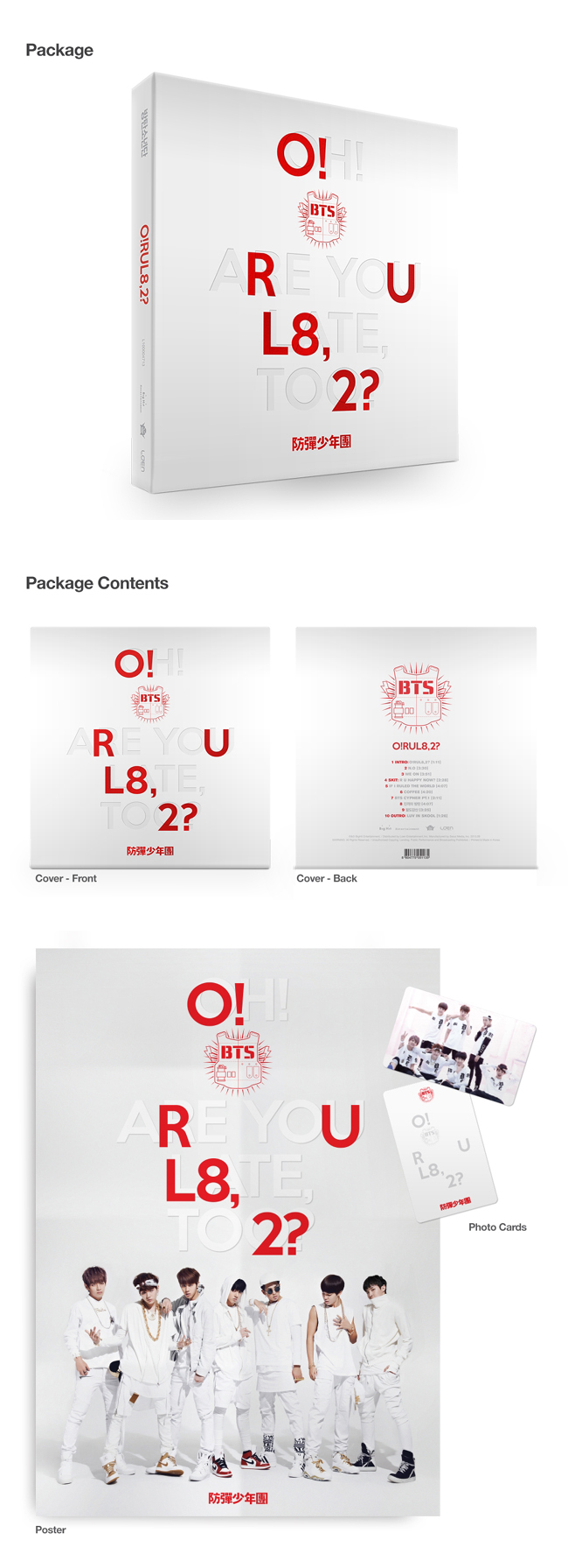 BTS bulletproof boy band - Mini 1 O! RUL8,2_ ~ 74p