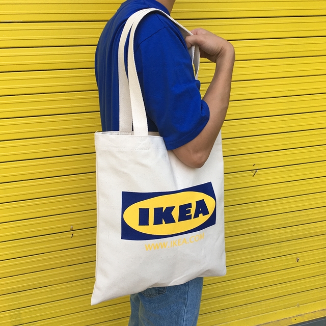 Unisex Eco Bag Back Print Man Woman Street Simple 