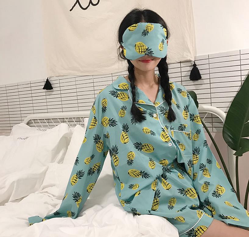 New pineapple pajamas pajama lining set gift party