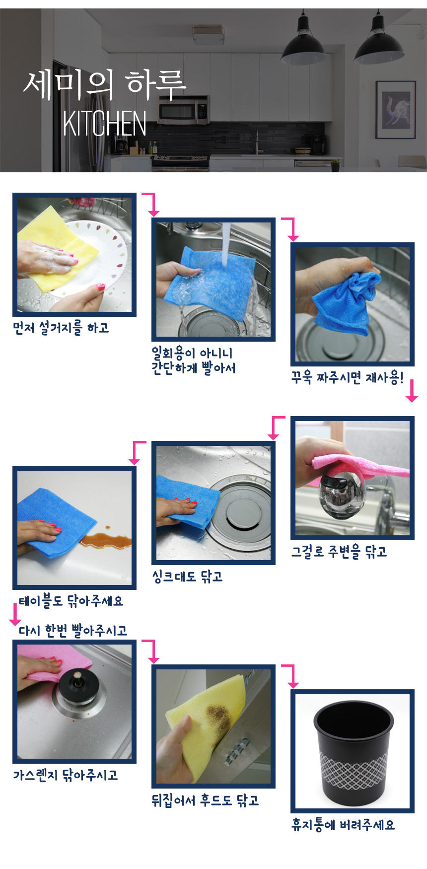 Scrubber Dish Washing One-Kitchen Kitchen Disposab