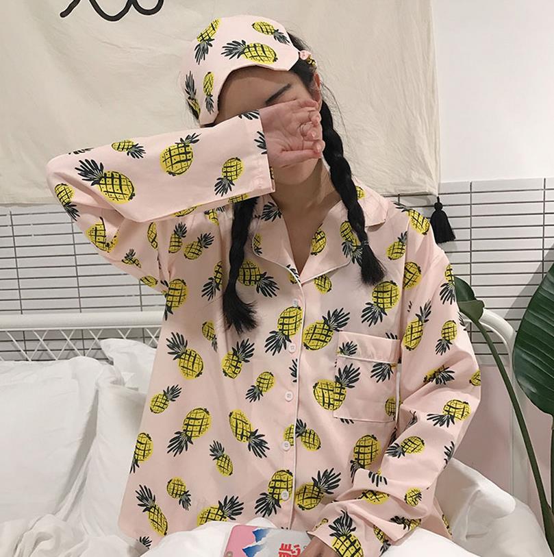 New pineapple pajamas pajama lining set gift party