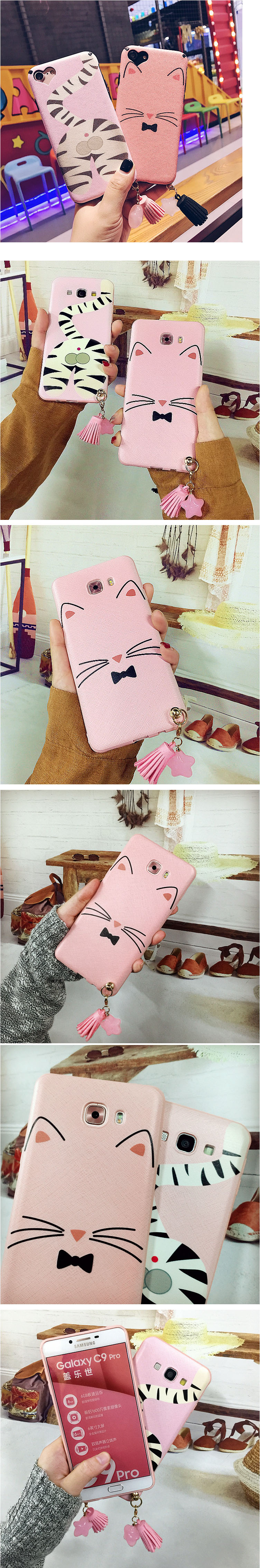 New Cute Cat Tassel Case Galaxy S6edge S7edge S8pl