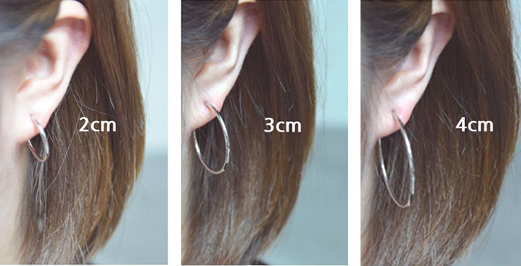 Basic ring ears, 5 sizes Same day shoe hook Ear cu