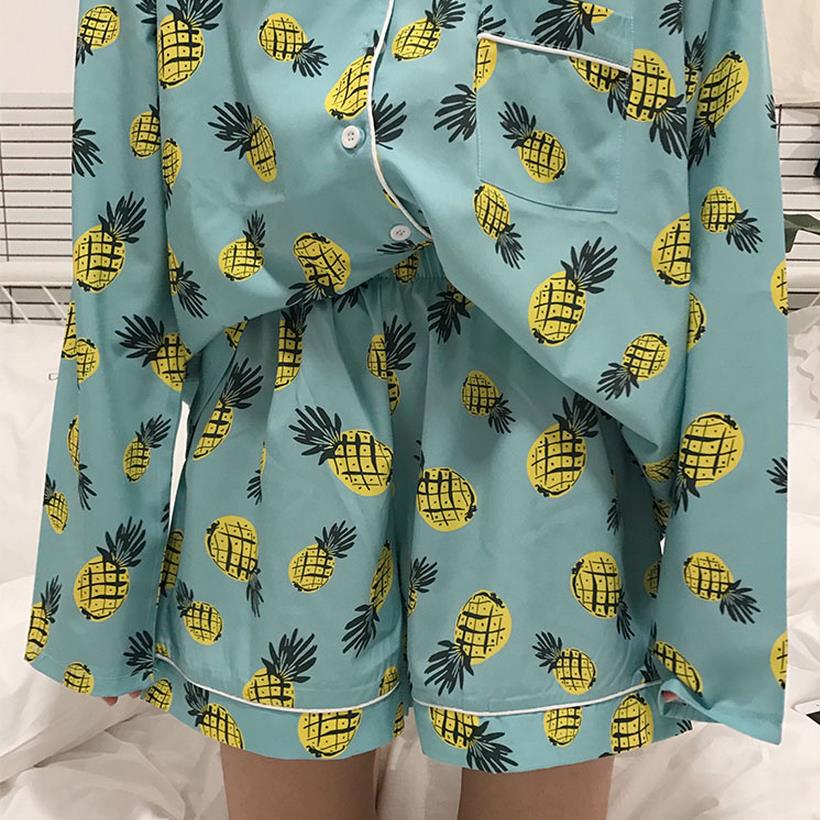 New pineapple pajamas pajama lining set gift party