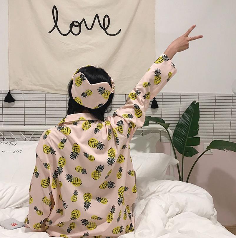 New pineapple pajamas pajama lining set gift party