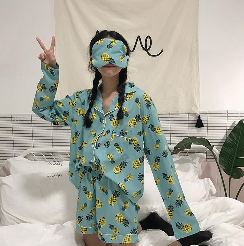 New pineapple pajamas pajama lining set gift party