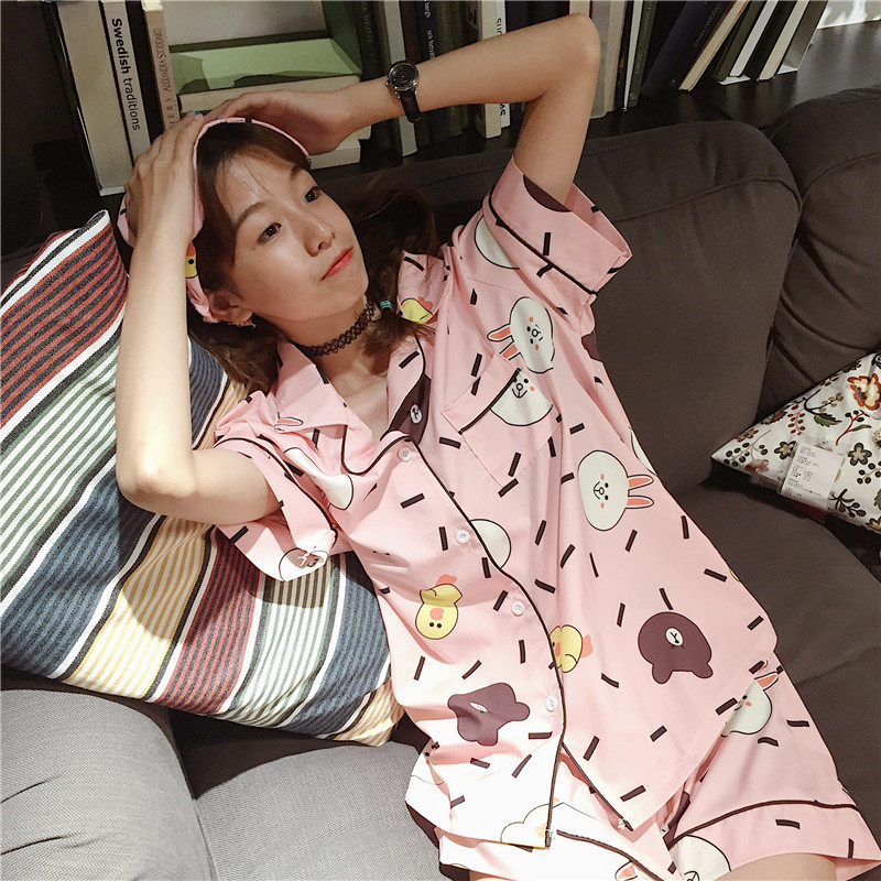 New line Friends Pajamas Pajamas Lens Set Summer P