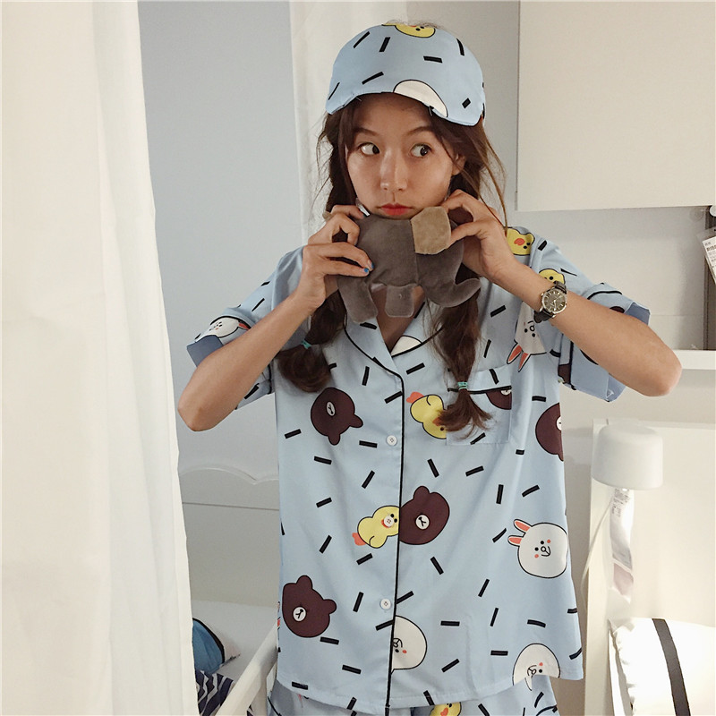 New line Friends Pajamas Pajamas Lens Set Summer P