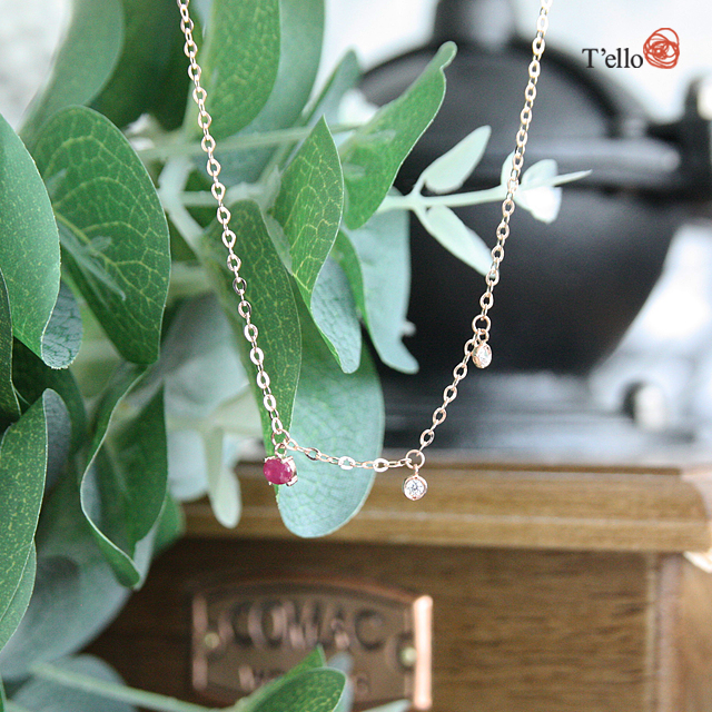 New Ruby Gemstone 18K Anklets 14th Birthstone Mont