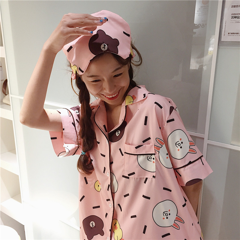 New line Friends Pajamas Pajamas Lens Set Summer P