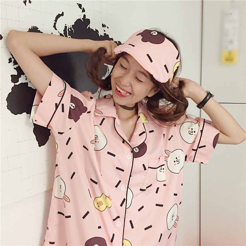 New line Friends Pajamas Pajamas Lens Set Summer P