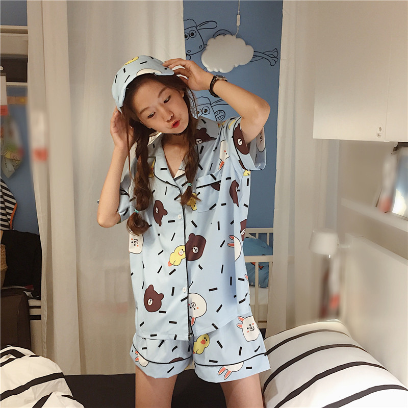New line Friends Pajamas Pajamas Lens Set Summer P