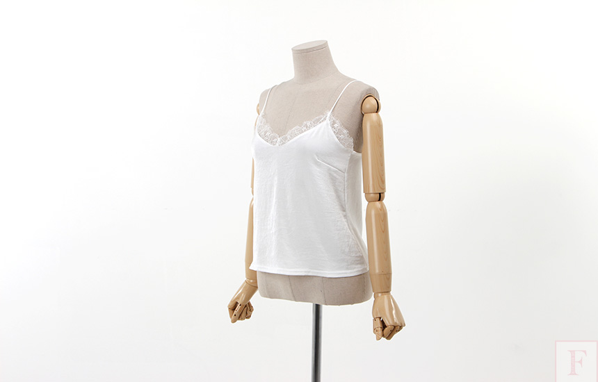 Silk lace sexy Nishikody 2color Sleeveless Tee Wom