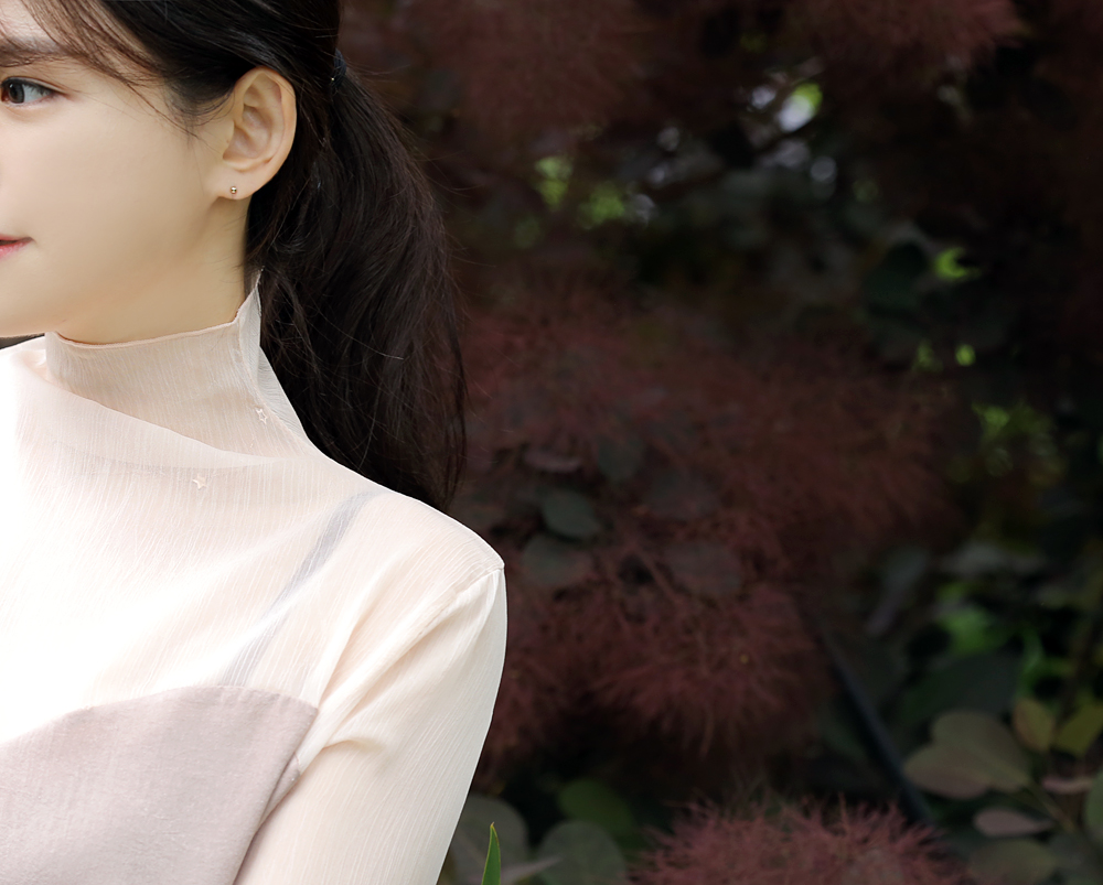 18k Bead Earrings Yellow Gold Pink 14K Ballpoint C