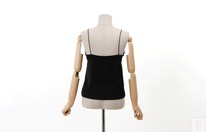 Silk lace sexy Nishikody 2color Sleeveless Tee Wom