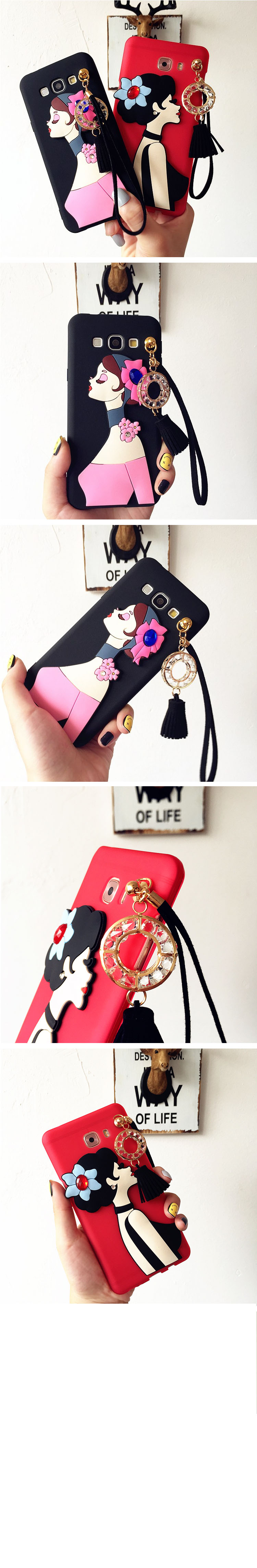 New Chain Stud Sexy Girl Case Galaxy S6edge S7edge