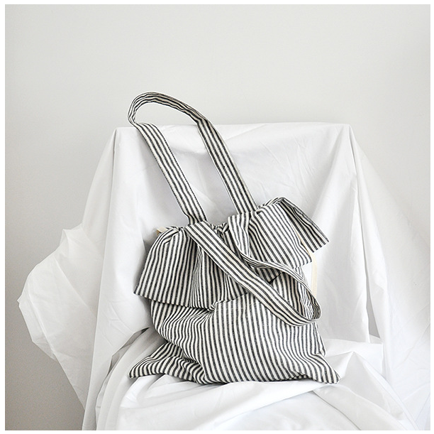 Fashion Apparel Style Striped Eco Bag Beautiful Un