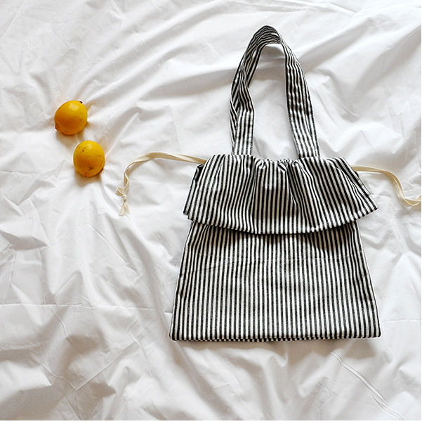 Fashion Apparel Style Striped Eco Bag Beautiful Un