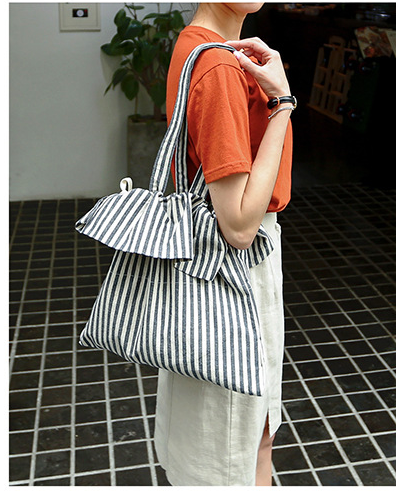 Fashion Apparel Style Striped Eco Bag Beautiful Un