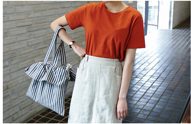 Fashion Apparel Style Striped Eco Bag Beautiful Un