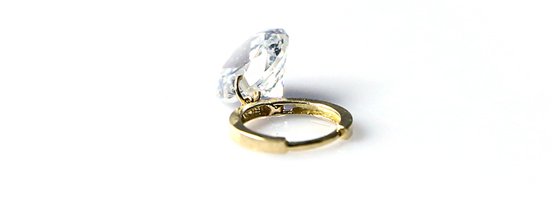Glass Ear Cubic Earring 14k Gift Attractive bright