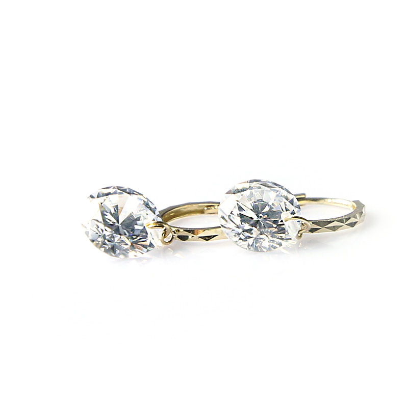 Glass Ear Cubic Earring 14k Gift Attractive bright