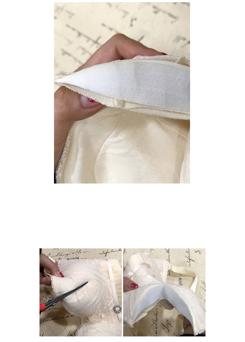 Off-shoulder bra, big size strap-less wedding unde