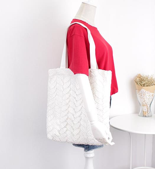 NEW ECO BAG Duck Shop Leaf Pattern Punching Eco Ba