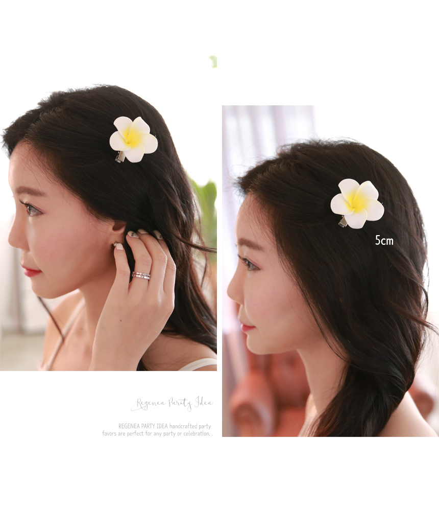 Hawaii Flumeria Flower Self-Wedding Hairpin Access