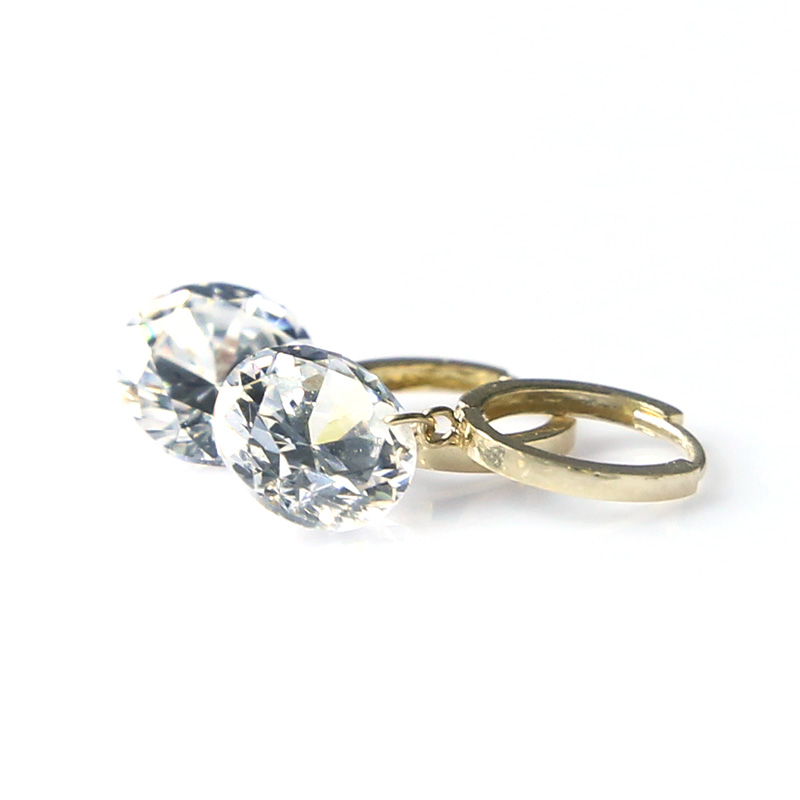 Glass Ear Cubic Earring 14k Gift Attractive bright